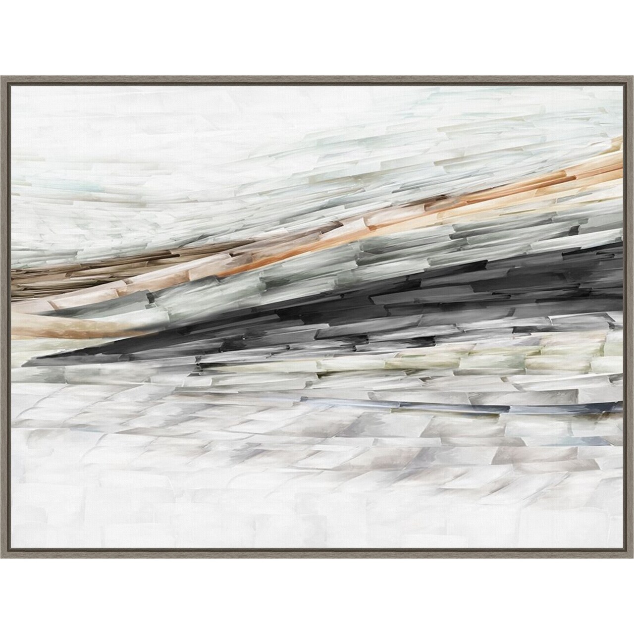 Lady of the Rocks II by PI Studio 30-in. W x 23-in. H. Canvas Wall Art Print Framed in Grey